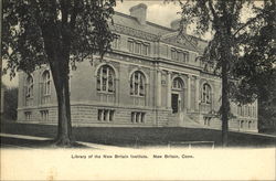 Library Of The New Britain Institute Postcard