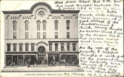 Auditorium Building Hartford, CT Postcard Postcard