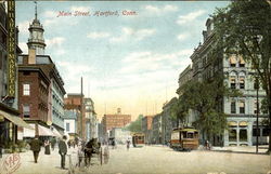 Main Street Hartford, CT Postcard Postcard