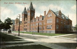 High School Hartford, CT Postcard Postcard