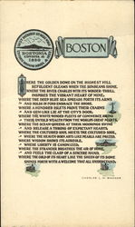 Boston Massachusetts Postcard Postcard