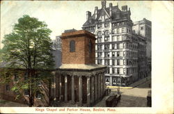 Kings Chapel And Parker House Boston, MA Postcard Postcard