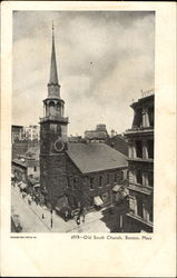 Old South Church Boston, MA Postcard Postcard