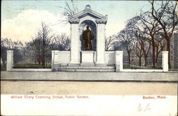 William Ellery Channing Statue, Public Garden Boston, MA Postcard Postcard