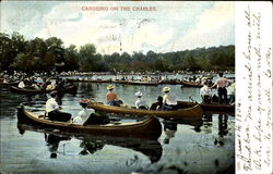 Canoeing On The Charles Boston, MA Postcard Postcard