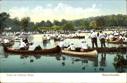 View On Charles River Postcard