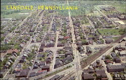 Aerial View Of Lansdale Postcard