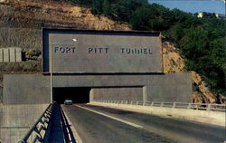 Approach To Fort Pitt Tunnel Driving West Pennsylvania Postcard Postcard