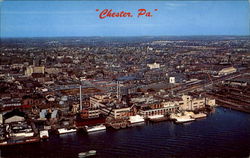 Aerial View Of Chester Pennsylvania Postcard Postcard