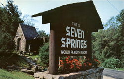 Historic Water Wheel, Seven Springs Mountain Resort Postcard