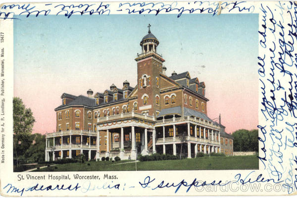 St Vincent Hospital Worcester MA   Card21586 Fr 