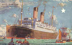 White Star Line Twin-Screw S.S. Albertic Postcard