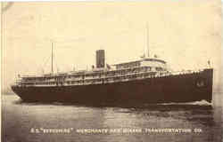 S.S. Berkshire Merchants and Miners Transportation Co Postcard