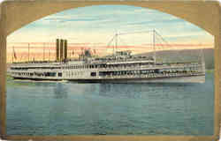 Albany Hudson River Day Line Steamer Postcard