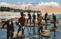 Fishing: Smelt Fishing Postcard