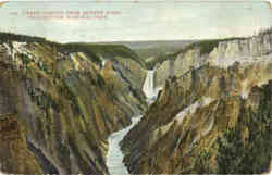 Grand Canyon from Artists Point Yellowstone National Park, WY Postcard Postcard