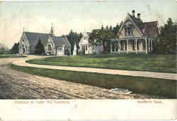 Entrance to Cedar Hill Cemetery Hartford, CT Postcard Postcard