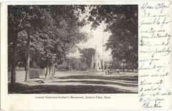 Central Street and Soldier's Monument Postcard