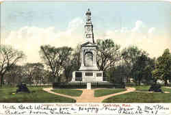 Soldiers Monument , Harvard Square Postcard