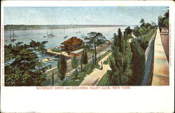 Riverside Drive And Columbia Yacht Club Postcard