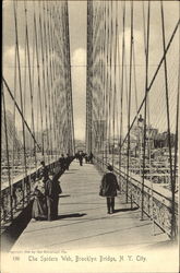 The Spiders Web Brooklyn Bridge New York, NY Postcard Postcard