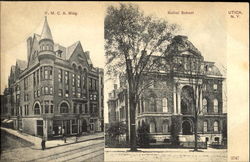 Y. M. C. A. Bldg. & Balliol School Postcard