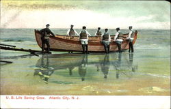 U. S. Life Saving Crew Atlantic City, NJ Postcard Postcard