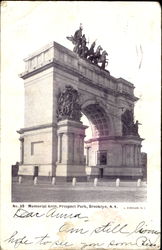 Memorial Arch, Prospect Park Brooklyn, NY Postcard Postcard