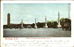 Entrance To Prospect Park And Water Tower Brooklyn, NY Postcard Postcard