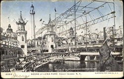 Scene At Luna Park Postcard