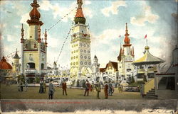 Towers And Court Of Fountains, Luna Park Coney Island, NY Postcard Postcard