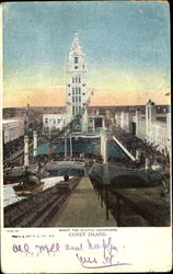 Shoot The Chutes Dreamland Coney Island, NY Postcard Postcard