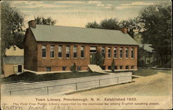 Town Library Peterborough, NH Postcard Postcard