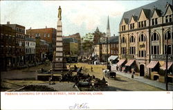 Parade Looking Up State Street New London, CT Postcard Postcard