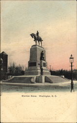 Sherman Statue Postcard