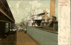 Unloading Sisal Hemp Mobile, AL Postcard Postcard