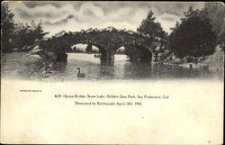 Stone Bridge Stow Lake, Golden Gate Park San Francisco, CA Postcard Postcard