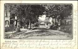 Maple Ave Bethel, CT Postcard Postcard