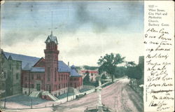 City Hall And Methodist Church, West Street Danbury, CT Postcard Postcard