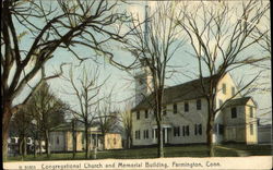 Congregational Church And Memorial Building Farmington, CT Postcard Postcard