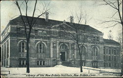 Library Of The New Britain Institute Postcard