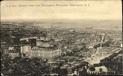 General View From Washington Monument District Of Columbia Washington DC Postcard Postcard