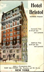 Hotel Bristol, West 49th Street Bet. Broadway and 6th Avenue Postcard