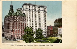 Washington And Bowling Green Buildings New York, NY Postcard Postcard