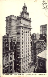 Gillender Bldg, Wall & Nassau Sts Postcard