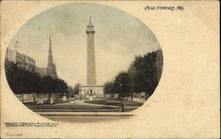 Mount Vernon Place And Washington Monument Postcard