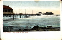 Surf Scenes Old Orchard Beach, ME Postcard Postcard