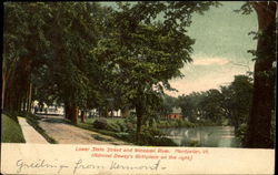 Lower State Street And Winooski River Montpelier, VT Postcard Postcard