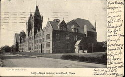 High School Hartford, CT Postcard Postcard