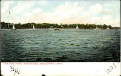 Sea Side Park From Water Bridgeport, CT Postcard Postcard